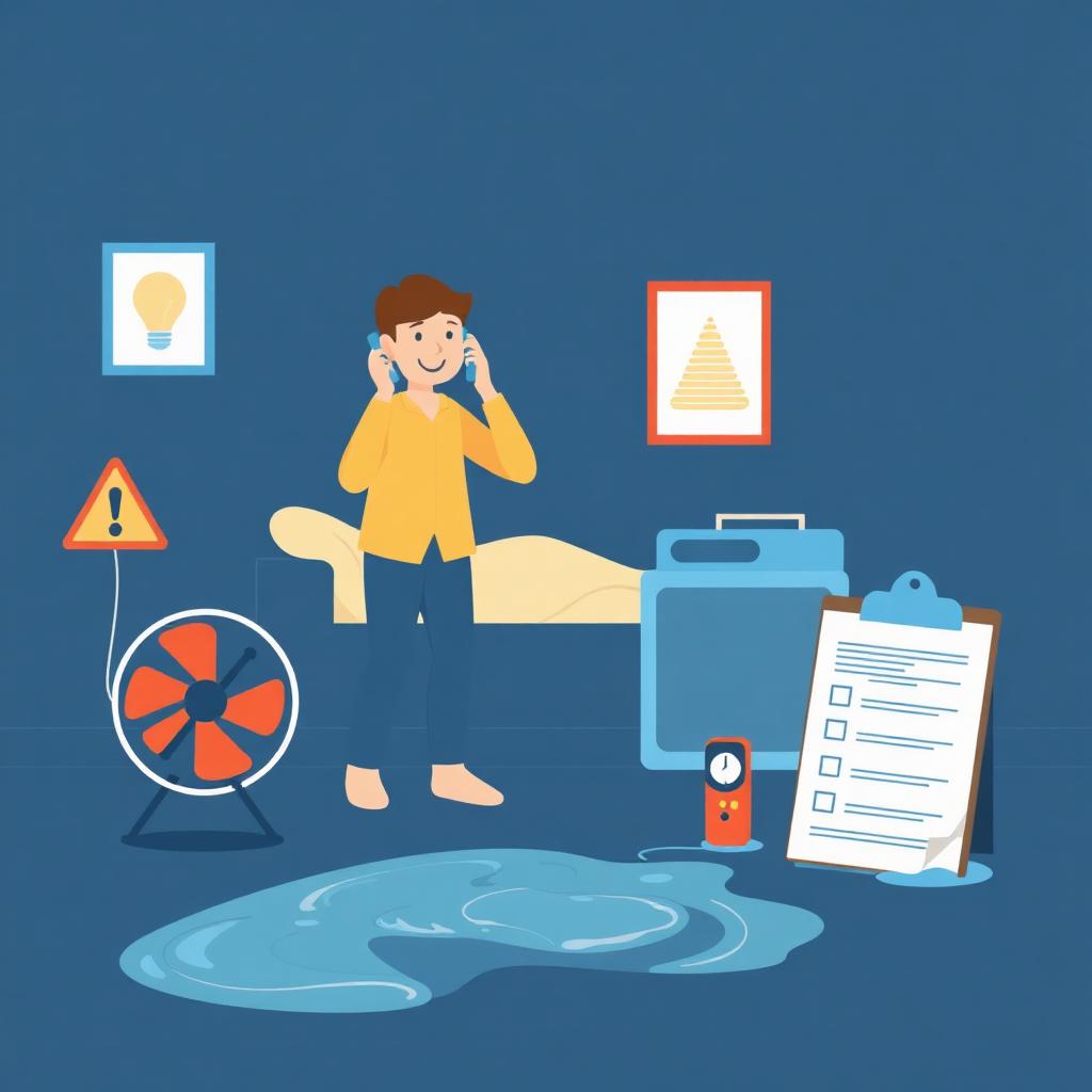 Emergency water mitigation service visit after sudden home water damage
