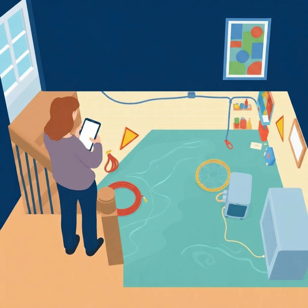 Flooded basement cleanup first steps after basement water damage