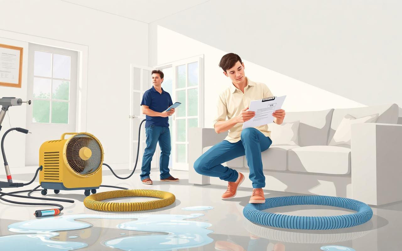 Water damage mitigation steps after a home water leak